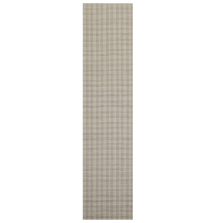 Multi Size Gray Ivory Color Hand Woven Flatweave Wool Modern Oriental Rug