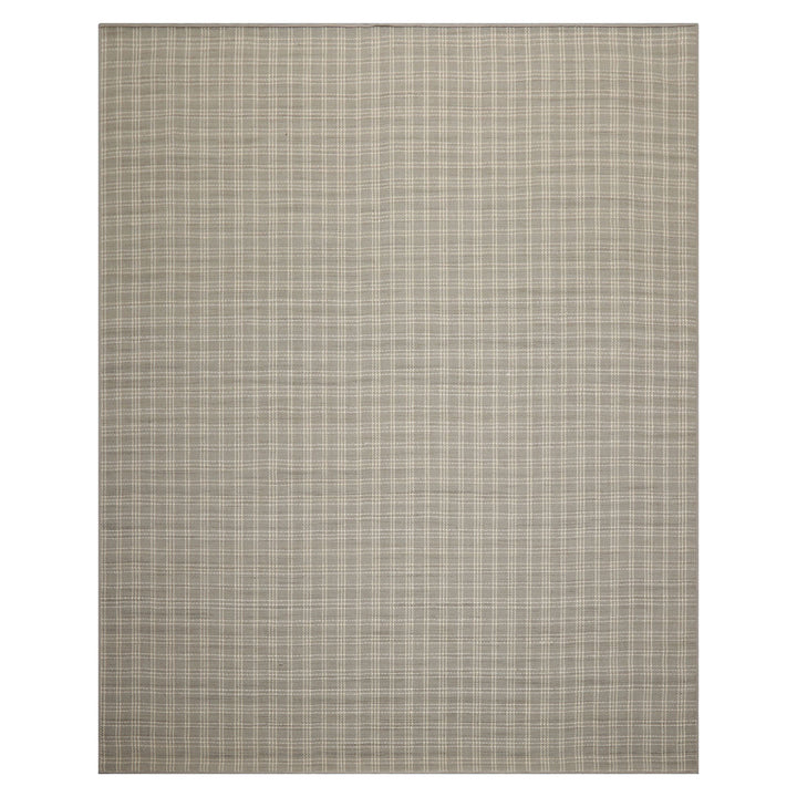 Multi Size Gray Ivory Color Hand Woven Flatweave Wool Modern Oriental Rug