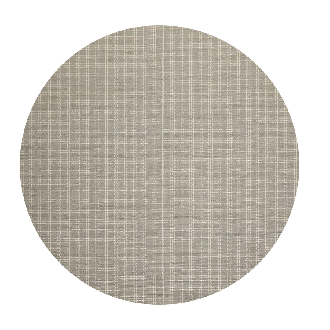 Multi Size Gray Ivory Color Hand Woven Flatweave Wool Modern Oriental Rug