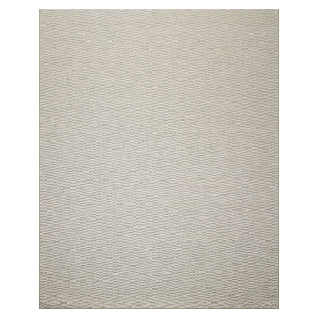 Multi Size White Sage Color Hand Loomed Flatweave Wool Modern Oriental Rug