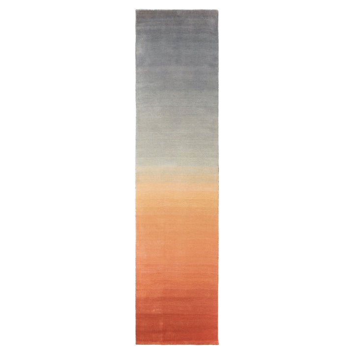 Multi Size Gray Peach Blush Color Hand Loomed Ombre Wool Modern & Contemporary Oriental Rug