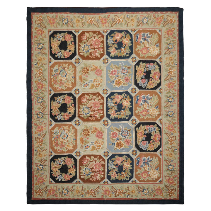 8x10 Ivory, taupe, Blue Color Hand Woven Kilim Wool Traditional Oriental Rug