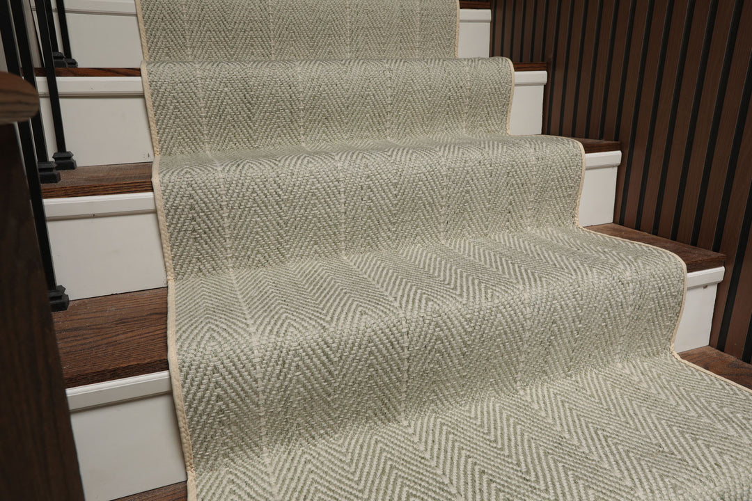 Multi Size Sage Ivory Color Hand Loomed Flatweave Wool Modern Oriental Rug