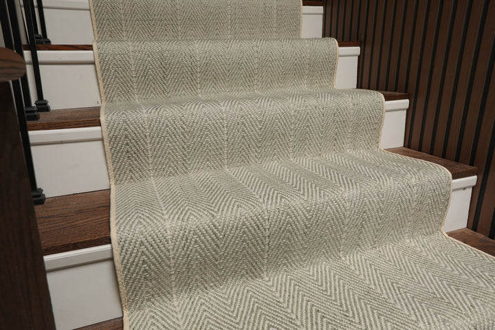 Multi Size Sage Ivory Color Hand Loomed Flatweave Wool Modern Oriental Rug