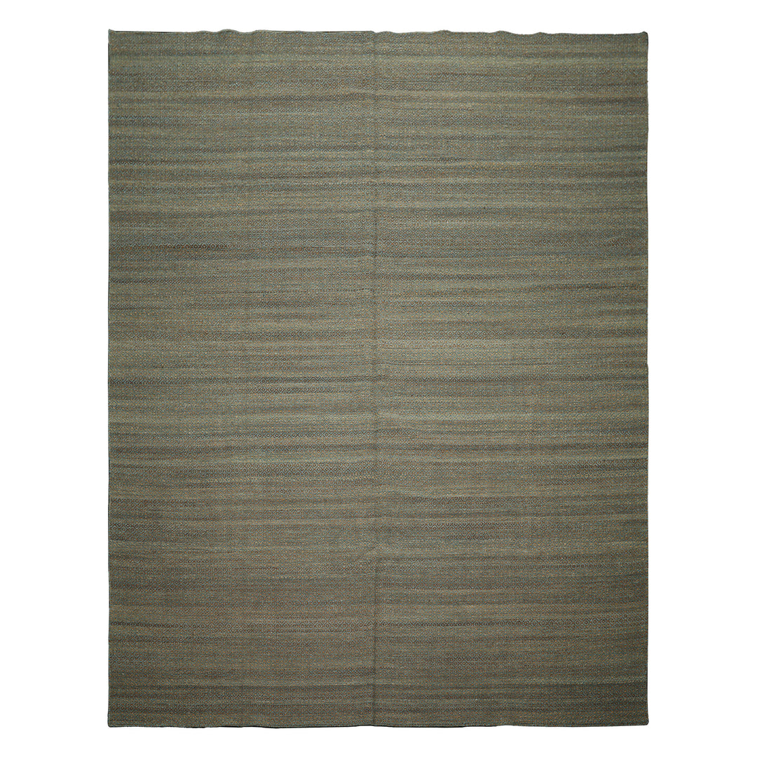 8x10 Teal, Brown, Color Hand Woven Kilim Wool Modern & Contemporary Oriental Rug