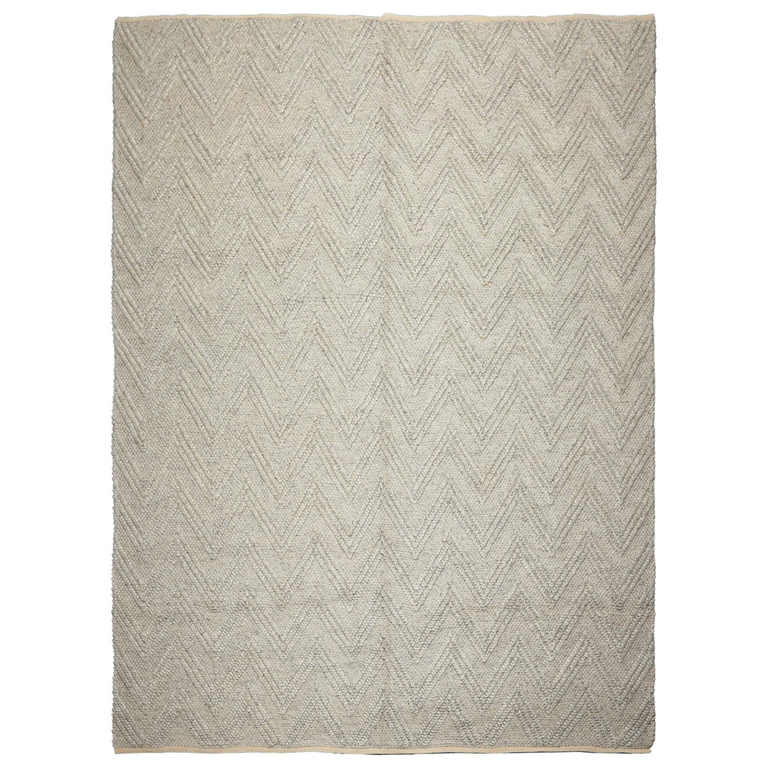 9x12 Tone on Tone Silver, Gray, Color Hand Knotted Tibetan Wool Modern & Contemporary Oriental Rug
