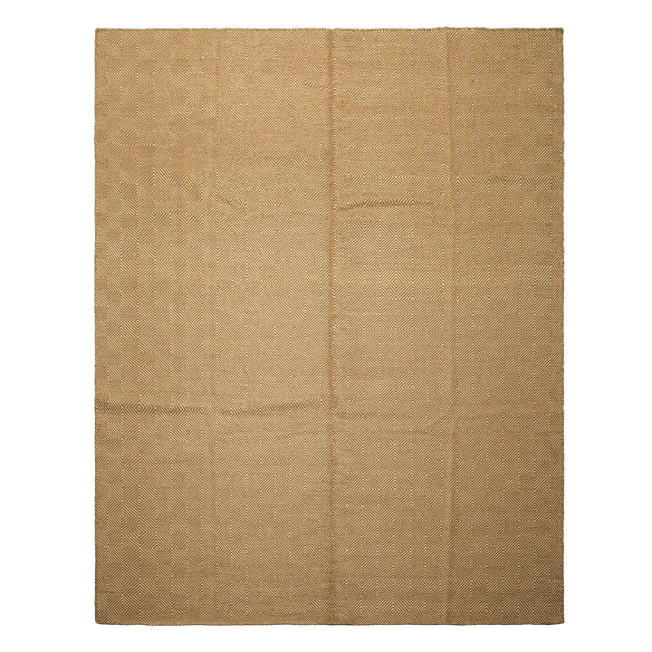 8x10 Gold, Ivory, Color Hand Woven Kilim Wool Modern & Contemporary Oriental Rug