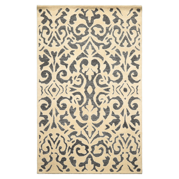 5x8 Ivory, Gray, Color Hand Tufted Handmade Wool Transitional Oriental Rug