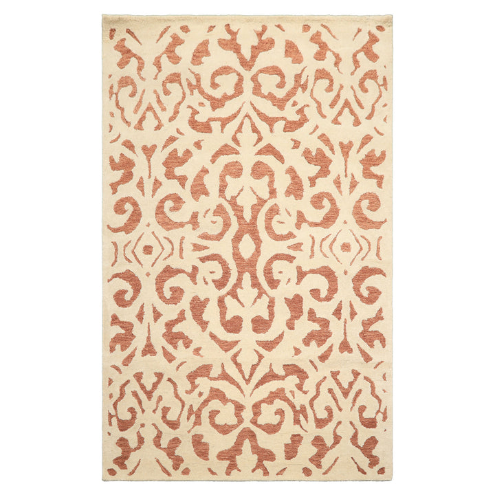 5x8 Ivory, Brown, Color Hand Tufted Handmade Wool Transitional Oriental Rug