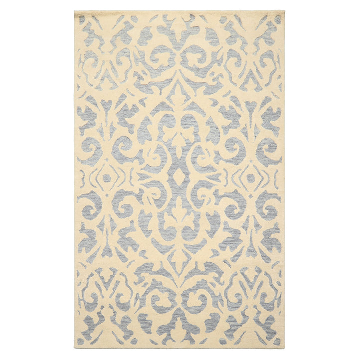 5x8 Ivory, Blue, Color Hand Tufted Handmade Wool Transitional Oriental Rug
