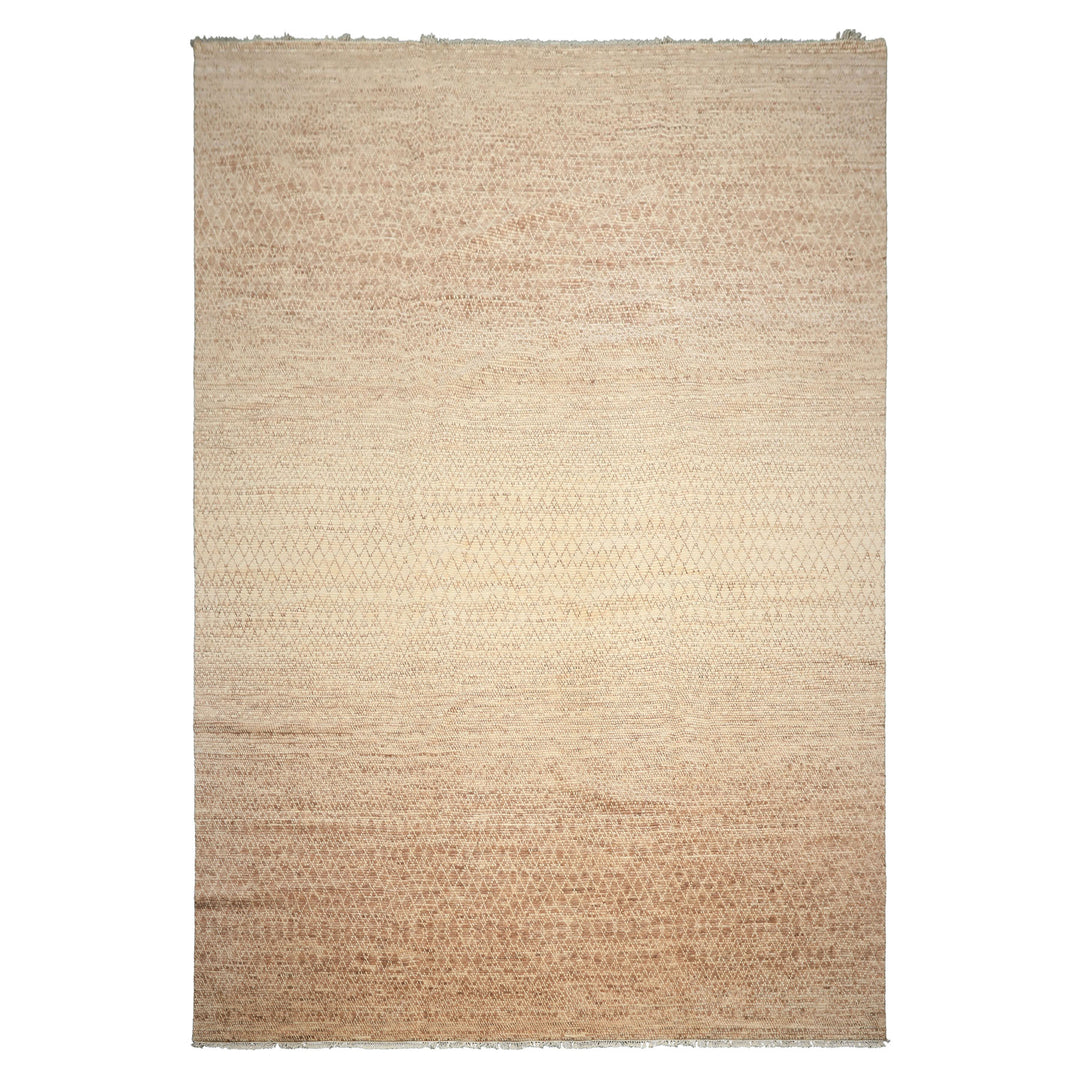 10x14 Tan, Beige, Ivory Color Hand Knotted Tibetan? Wool Transitional Oriental Rug