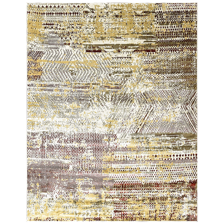 9x12 Beige, Brown, Gold Color Power Loom Oushak Wool Modern Oriental Rug