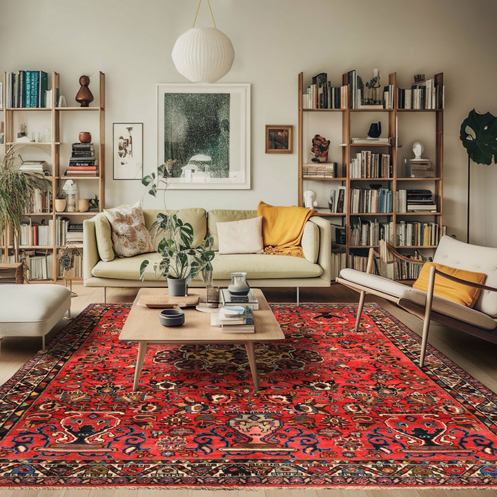 6x9 Rose, Peach, Gray Color Hand Knotted Tabriz Wool Traditional Oriental Rug
