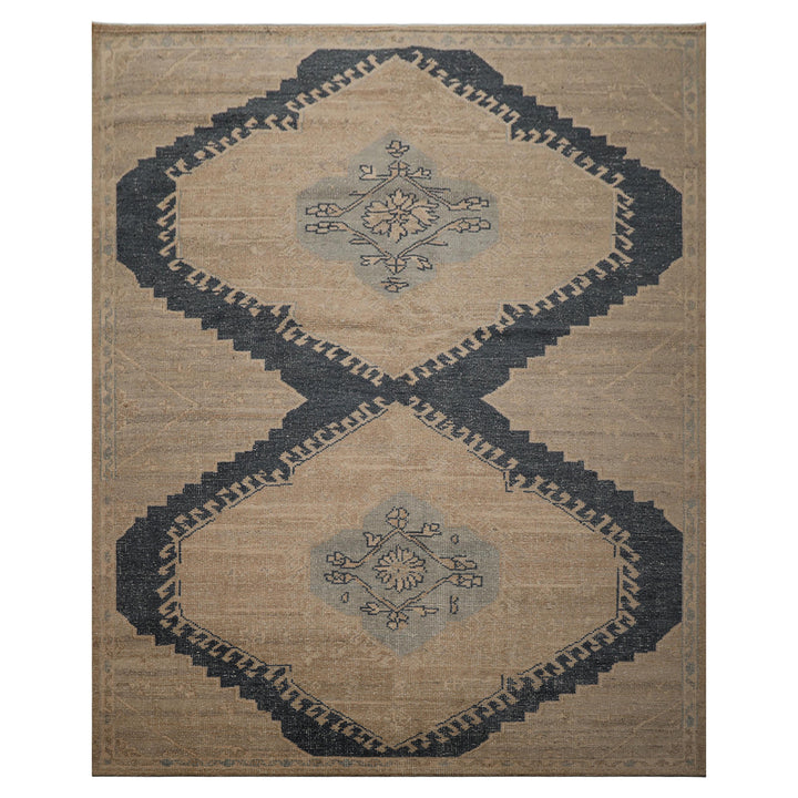 8x10 Beige, Taupe, Brown Color Hand Knotted Oushak Wool Traditional Oriental Rug