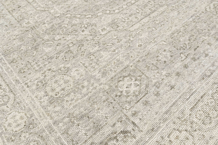 8x10 Tone on Tone Gray, , Color Hand Knotted Oushak Wool Traditional Oriental Rug