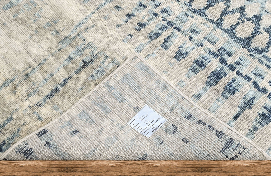 9x12 Gray, Blue, Color Hand Knotted Oushak Wool  Oriental Rug