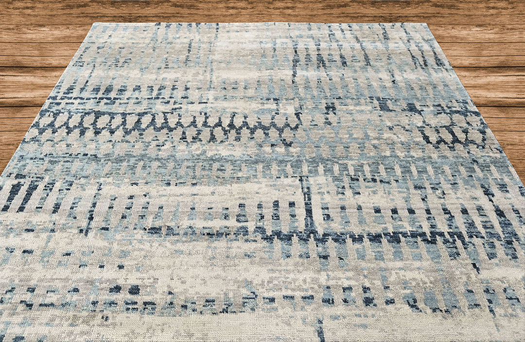 9x12 Gray, Blue, Color Hand Knotted Oushak Wool  Oriental Rug