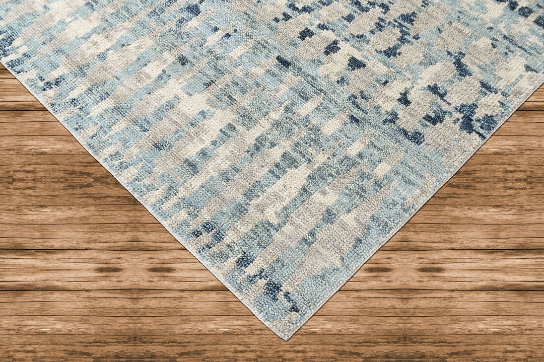 9x12 Gray, Blue, Color Hand Knotted Oushak Wool  Oriental Rug