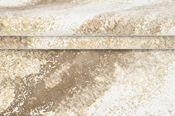 9x12 Ivory, Beige, Brown Color Power Loom Oushak Wool Modern Oriental Rug