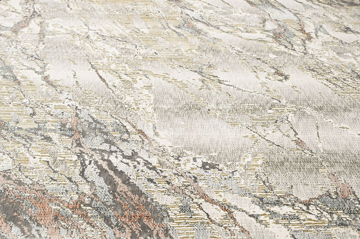 9x12 Ivory, Beige, Rust Color Power Loom Oushak Wool Modern Oriental Rug