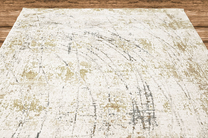 9x12 Ivory, Moss, Slate Color Power Loom Oushak Wool Modern Oriental Rug