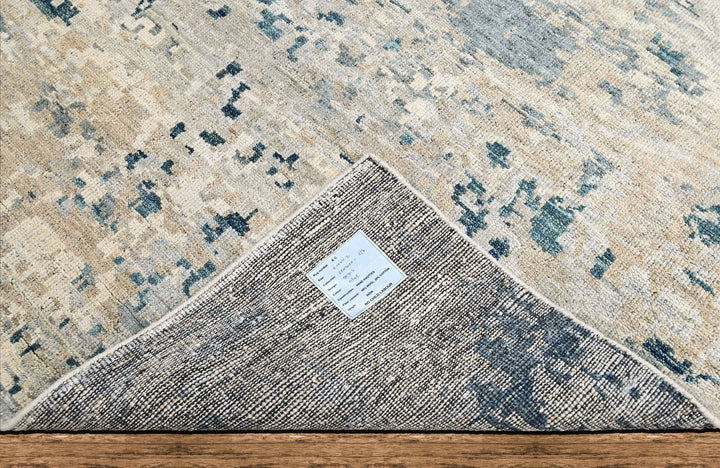 Multi Size Gray Blue Slate Color Hand Knotted Tibetan Wool  Oriental Rug