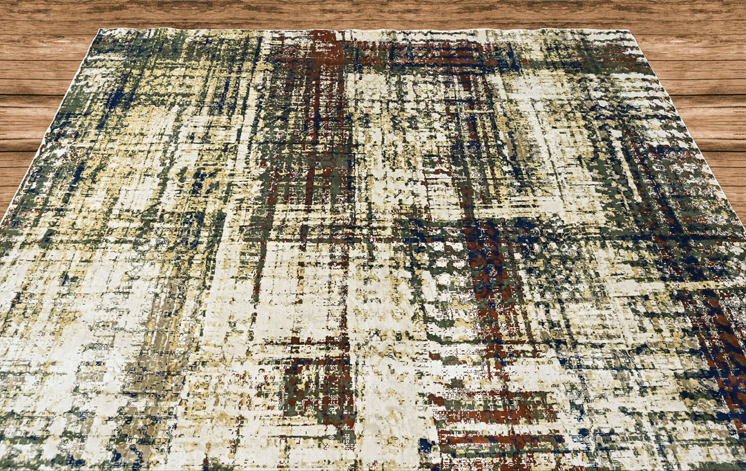 9x12 Beige, Gray, Rust Color Power Loom Oushak Wool Modern Oriental Rug