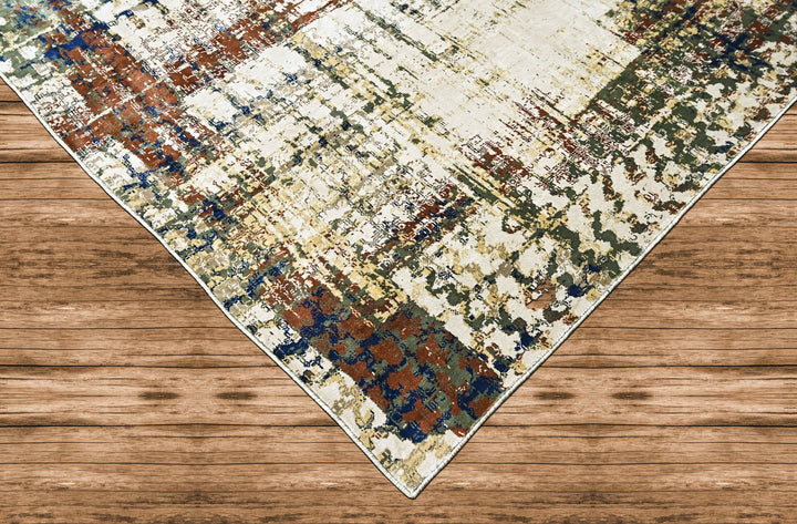 9x12 Beige, Gray, Rust Color Power Loom Oushak Wool Modern Oriental Rug