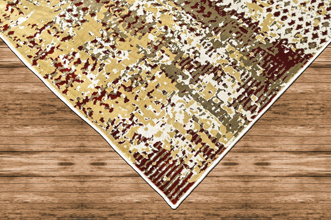 9x12 Beige, Brown, Gold Color Power Loom Oushak Wool Modern Oriental Rug