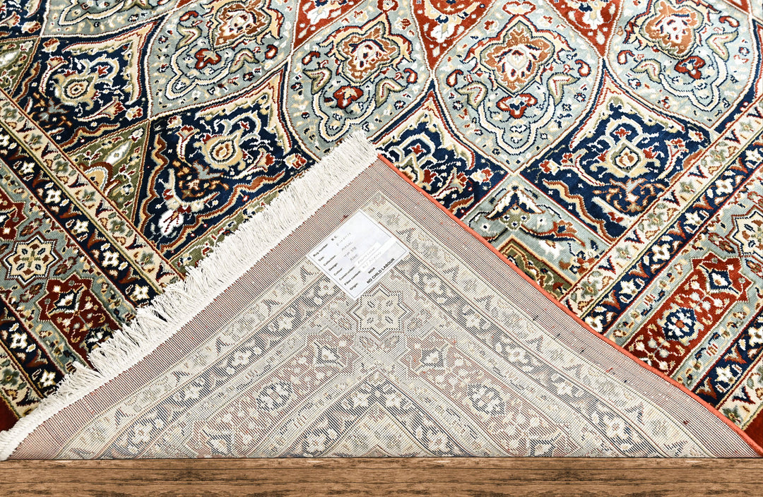 9x12 Red, Blue, Ivory Color Power Loom Oushak Wool Traditional Oriental Rug