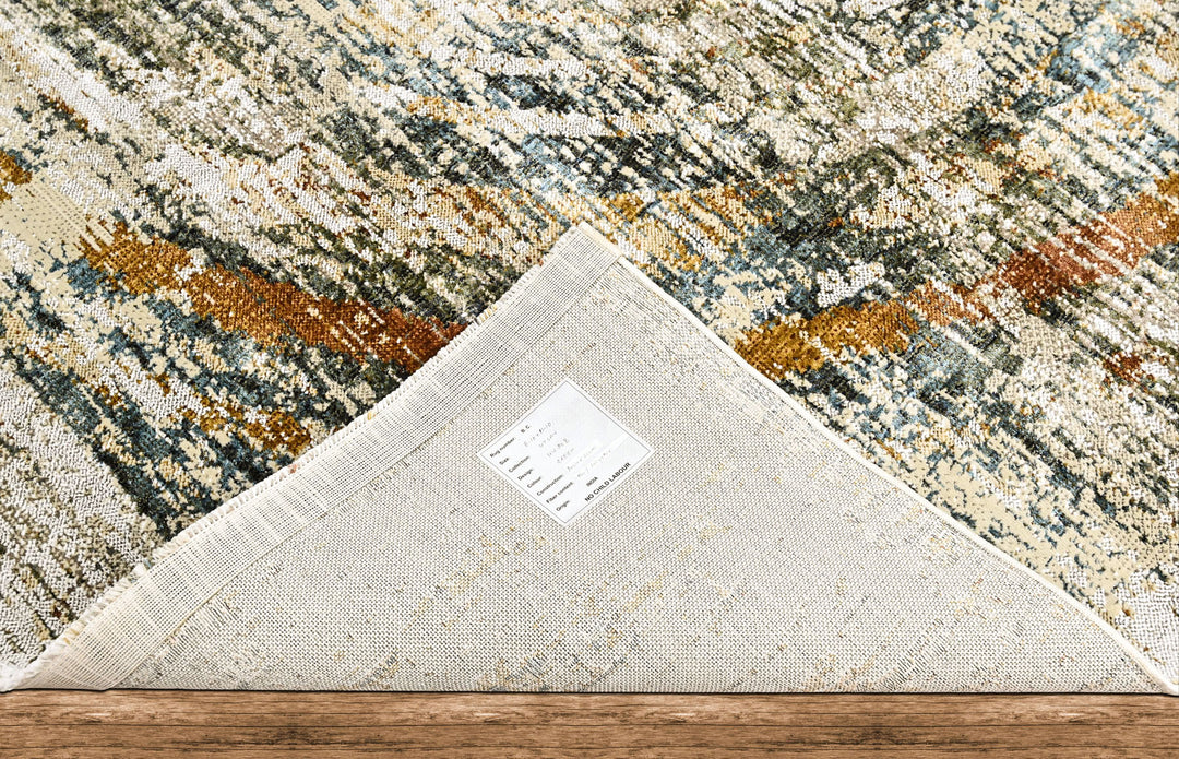 9x12 Gray, Beige, Burnt Orange Color Power Loom Oushak Wool Modern Oriental Rug