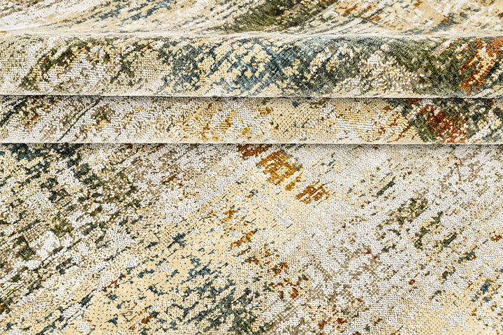 9x12 Gray, Beige, Burnt Orange Color Power Loom Oushak Wool Modern Oriental Rug