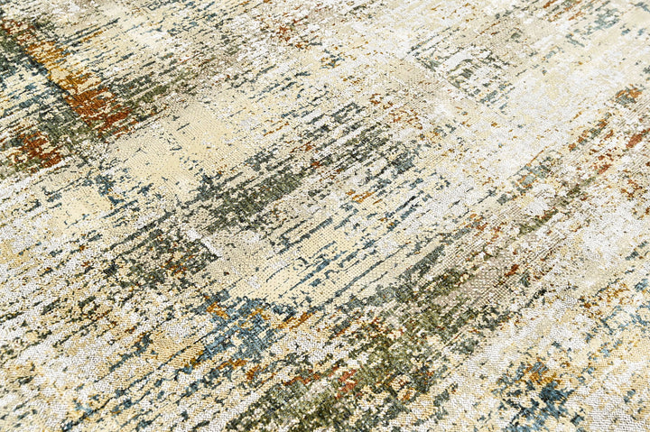 9x12 Gray, Beige, Burnt Orange Color Power Loom Oushak Wool Modern Oriental Rug